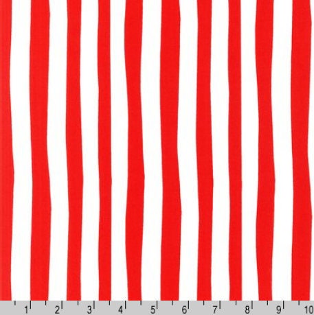 Red Stripe Fabric - Celebrate Seuss - Robert Kaufman - 100% cotton - ADE-10792-3 - Children's Book Fabric Reading