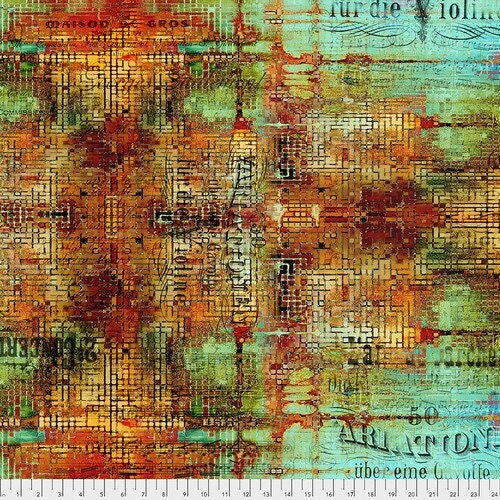 Tim Holtz Rusted Patina - 100% Cotton Fabric - FreeSpirit - Eclectic Elements - Abandoned Collection