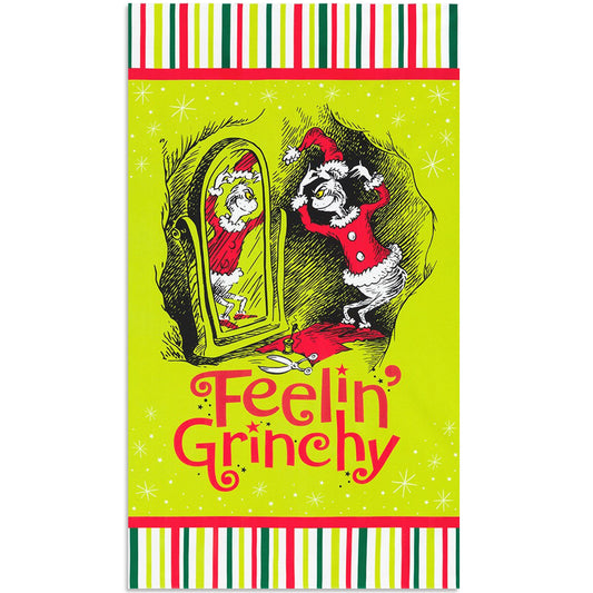 Feelin' Grinchy Panel - 24" x 44" - Robert Kaufman - How the Grinch Stole Christmas - 100% cotton fabric