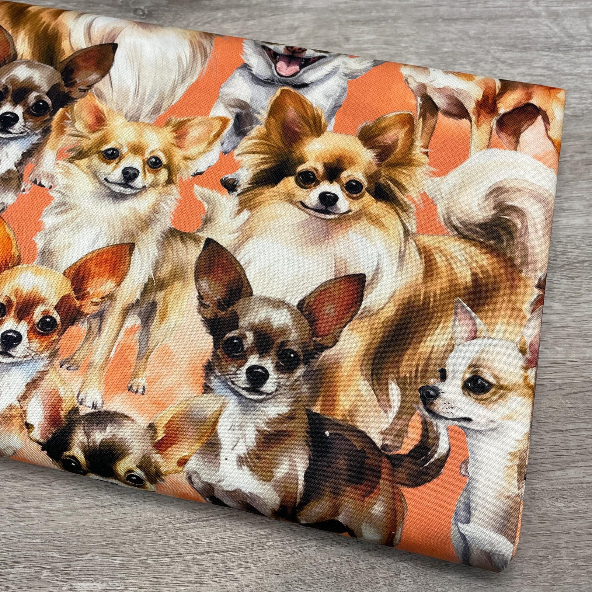 Chihuahua fabric - Foust Exclusive Print - 100% Cotton DX-4819-3C-1 Peach