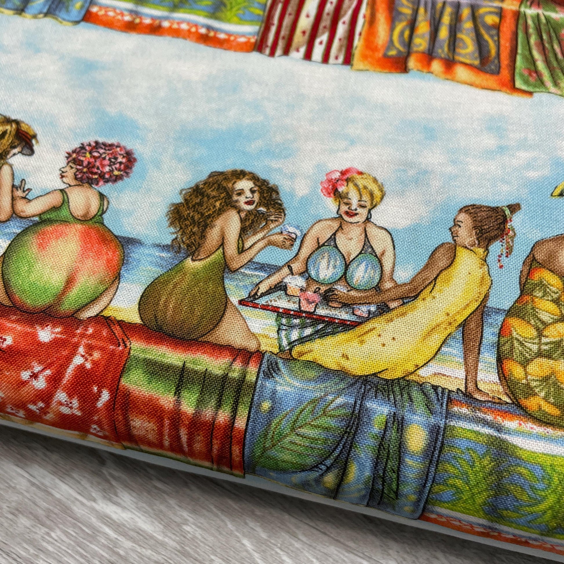 Fruit Ladies Fabric - 100% Cotton Fabric - Elizabeth's Studio - food theme material