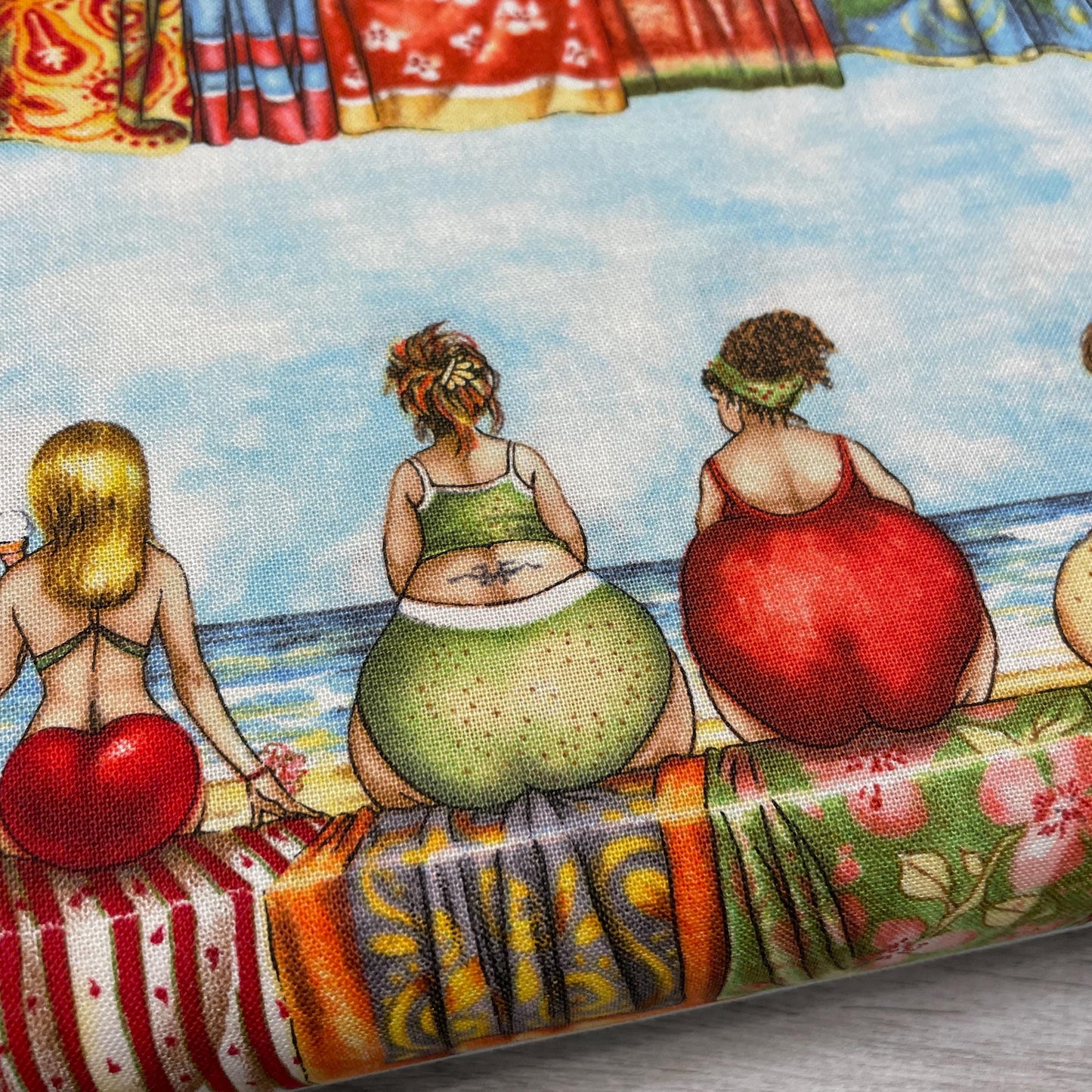 Fruit Ladies Fabric - 100% Cotton Fabric - Elizabeth's Studio - food theme material