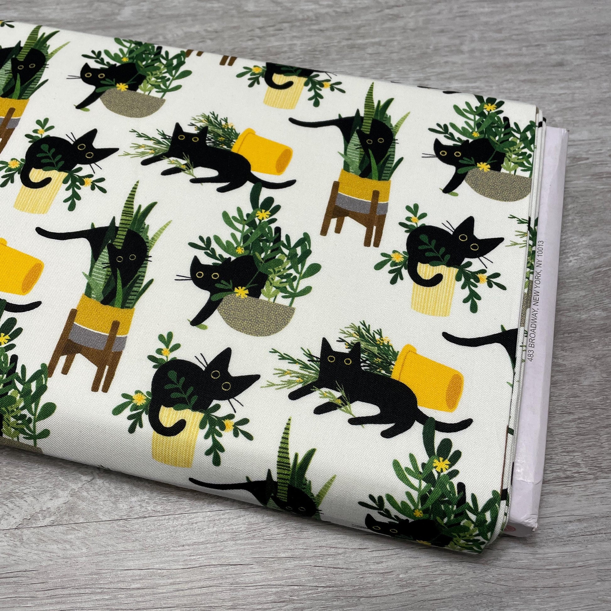 Cat fabric - Dear Stella - Just Purrlanted- 100% Cotton