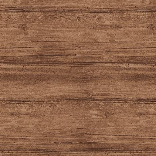 Washed Wood Fabric - Nutmeg Brown - 100% Cotton - Benartex Contempo Studio