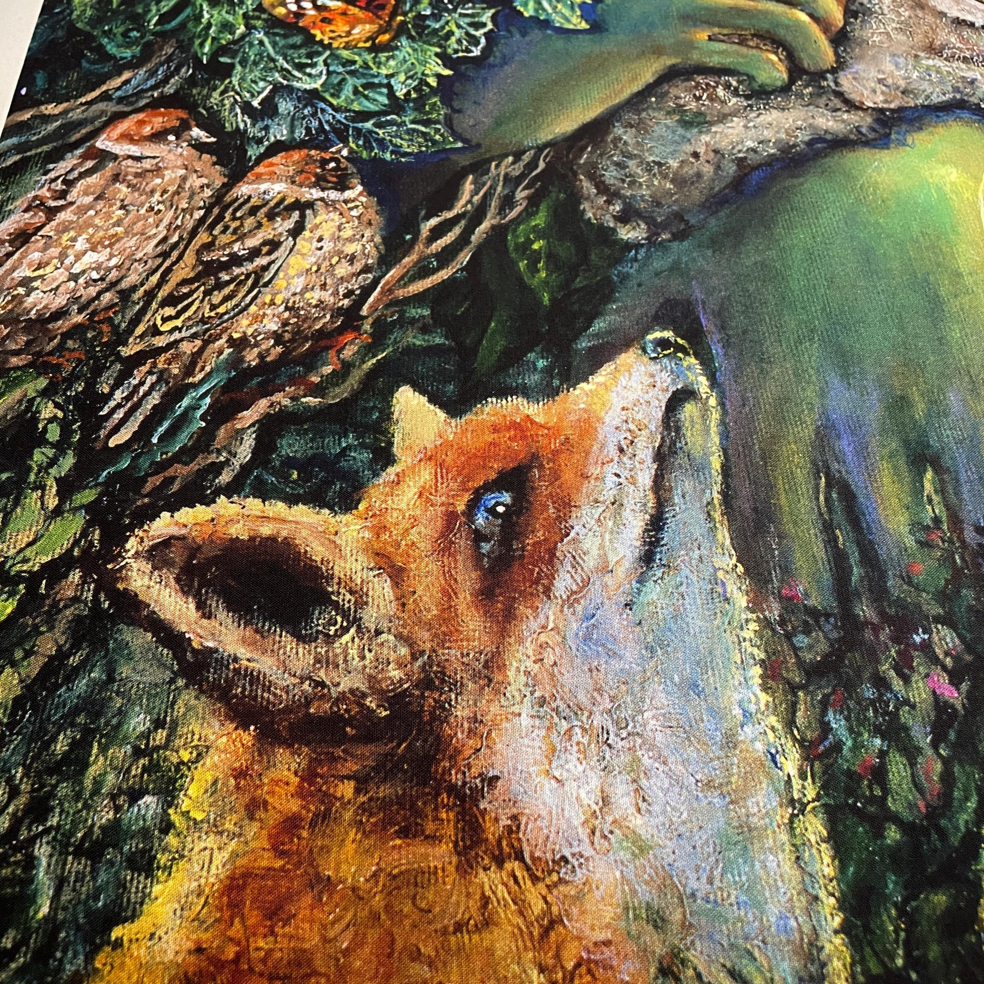 Josephine Wall Fabric Panel - Measures 36" x 42" - 3 Wishes Fabric - Love Is All Around - Nature Animals