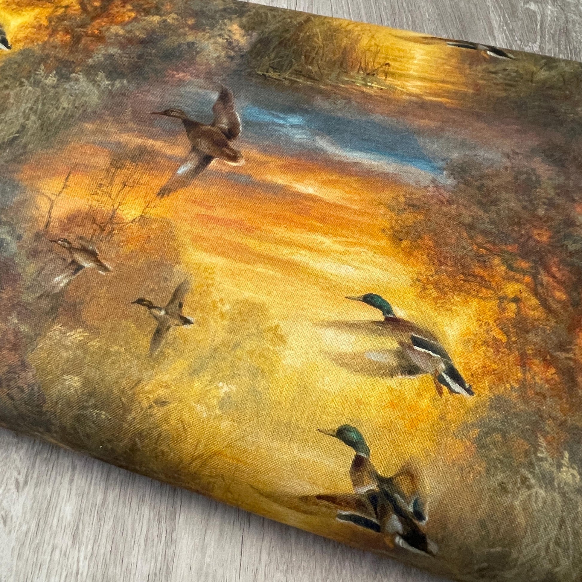 Evening Soar - Duck Fabric - 22204-MLT - 3 Wishes - 100% Cotton Fabric - Whitetail Country - Forest Animals