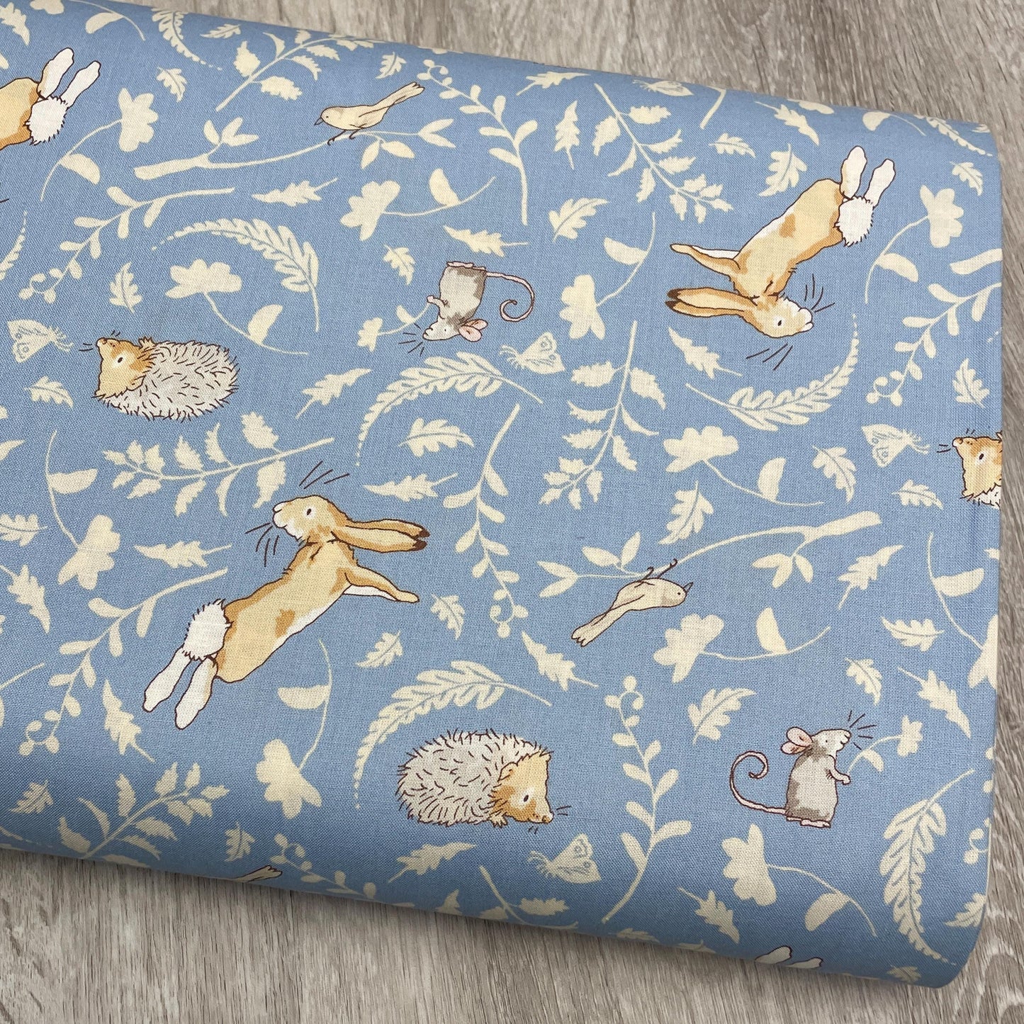 Baby fabric - Guess How Much I love you 2024 in Denim Blue by Anita Jeram for Clothworks - 100% cotton fabric