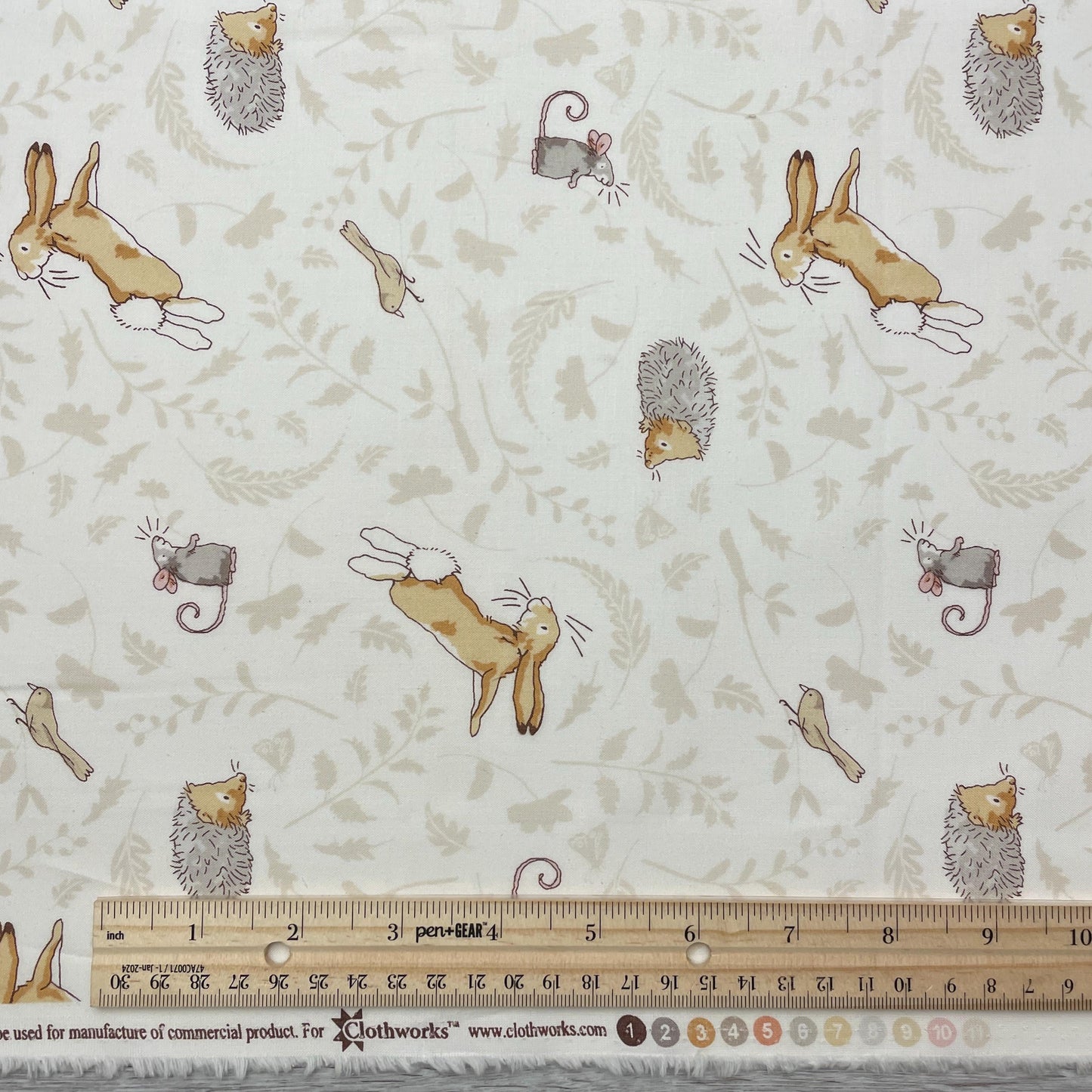 Baby fabric - Guess How Much I love you 2024 in White by Anita Jeram for Clothworks - 100% cotton fabric