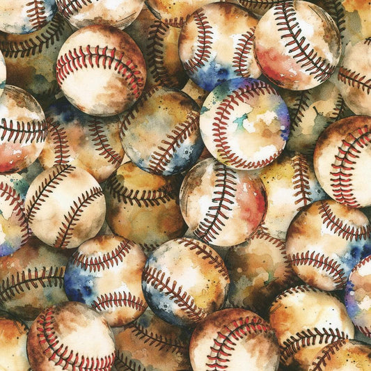 Baseball fabric - 100% Cotton - Robert Kaufman - Game Day Vintage - Sports