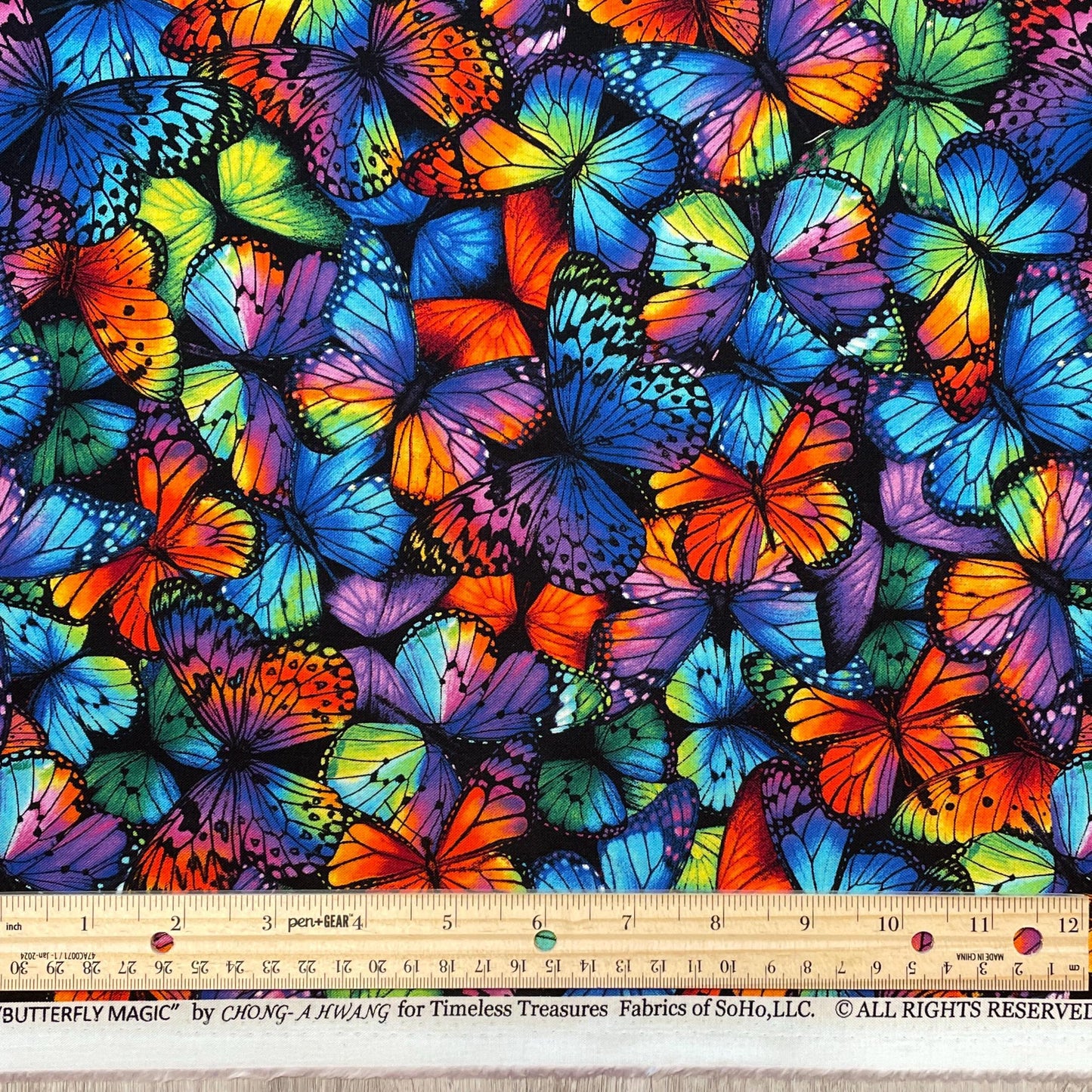 Colorful Butterfly Fabric - by Chong A Hwang