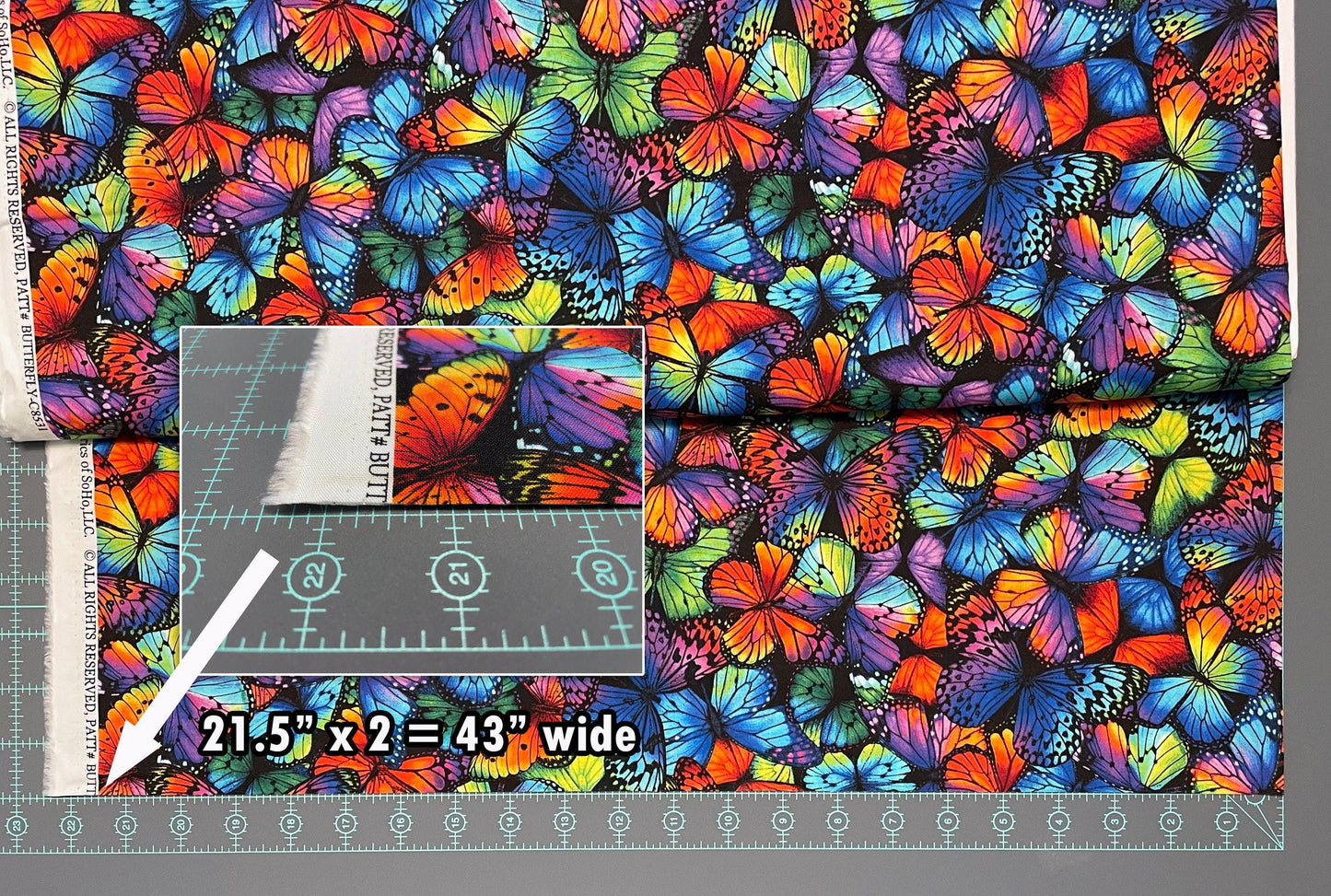 Colorful Butterfly Fabric - by Chong A Hwang