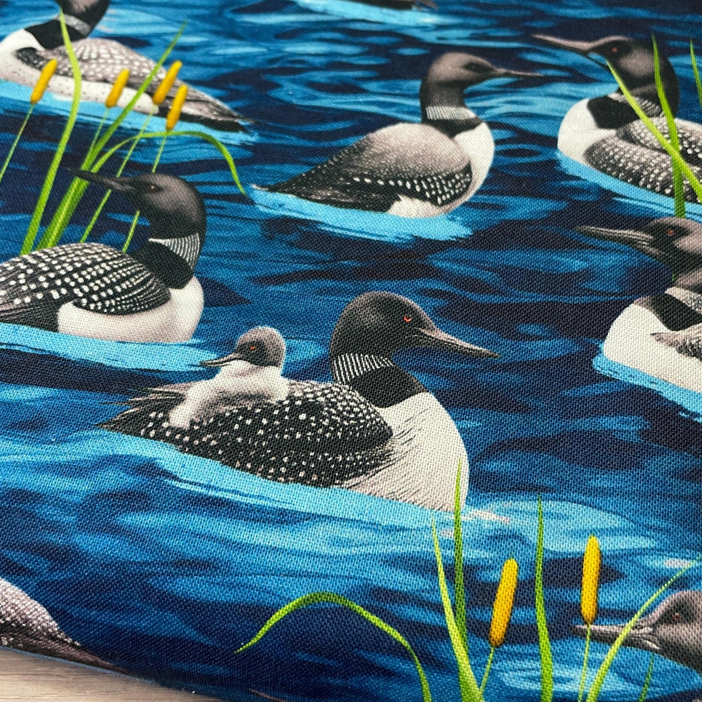 Loon Fabric - Timeless Treasures - Lake Life - 100% Cotton - Water Bird Fishing Outdoor Sports Hunting Migration