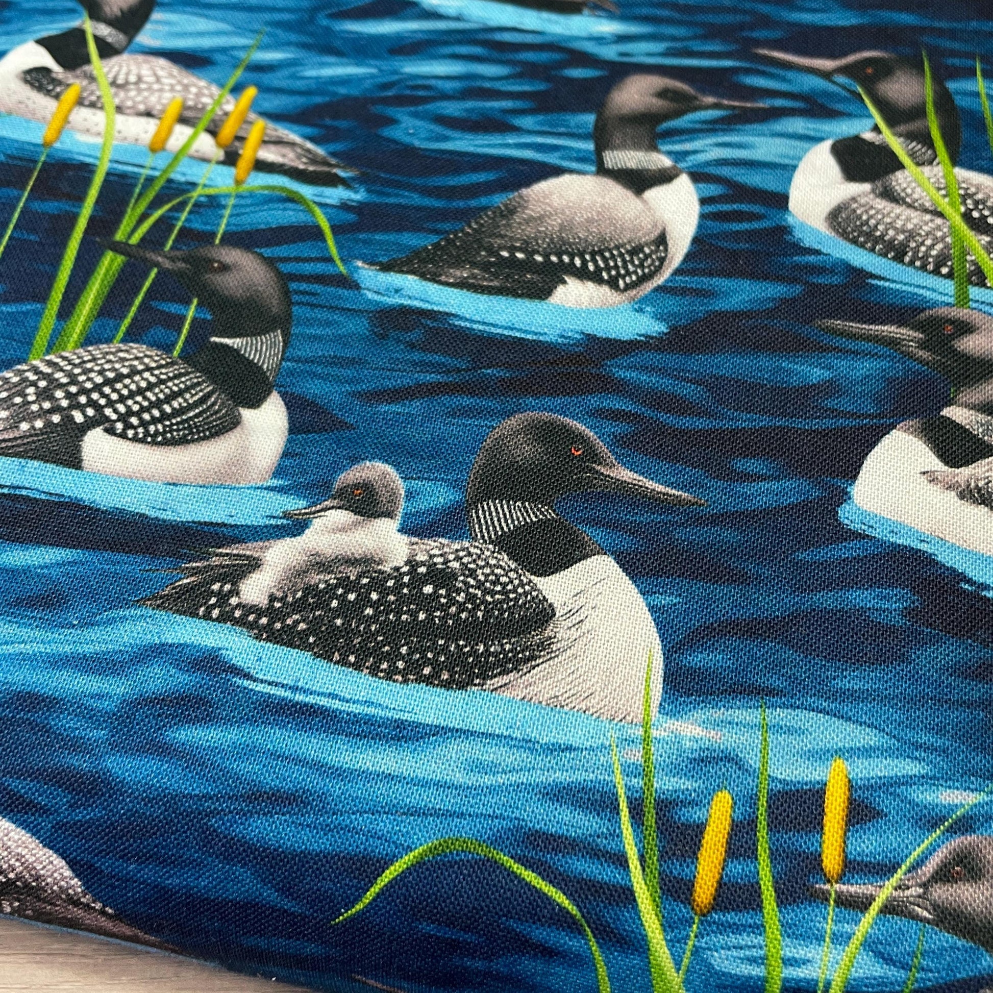 Loon Fabric - Timeless Treasures - Lake Life - 100% Cotton - Water Bird Fishing Outdoor Sports Hunting Migration