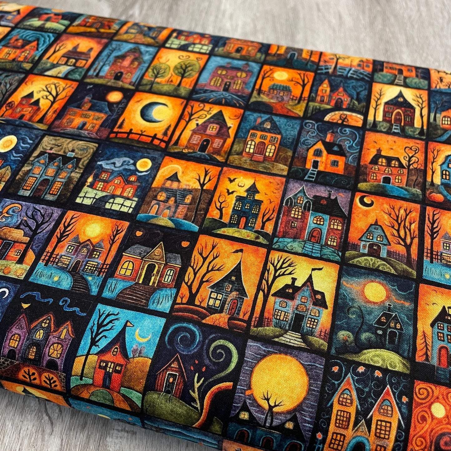 Halloween Fabric - Mini Haunted House Blocks - Creepin' It Real - QT Fabrics