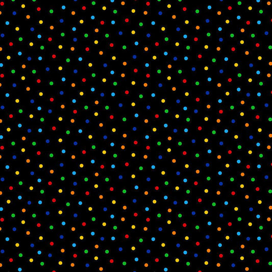 Rainbow Polka Dot Fabric - Small dot - Timeless Treasures - 100% cotton - CD1960