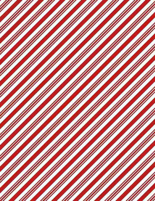 Candy Cane Diagonal Red Stripes Fabric - Timeless Treasures - 100% Cotton - CD1465