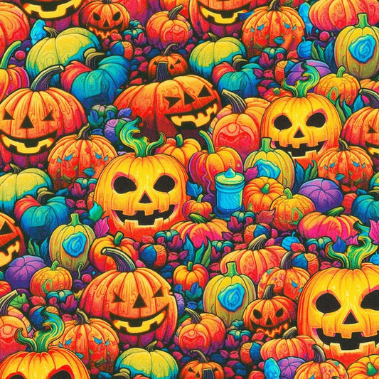 Pumpkin Fabric - Bright Frights - Robert Kaufman - 100% Cotton - RCCD-23086-148