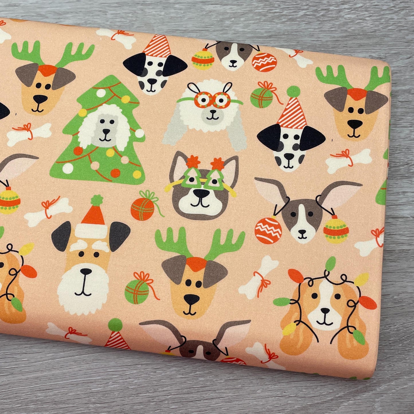 Christmas Dog Fabric - Dog Masquerade