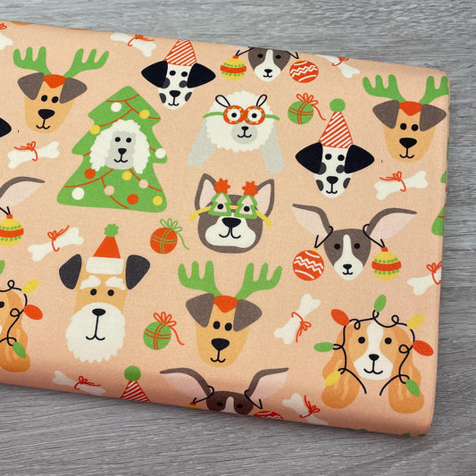 Christmas Dog Fabric - Dog Masquerade