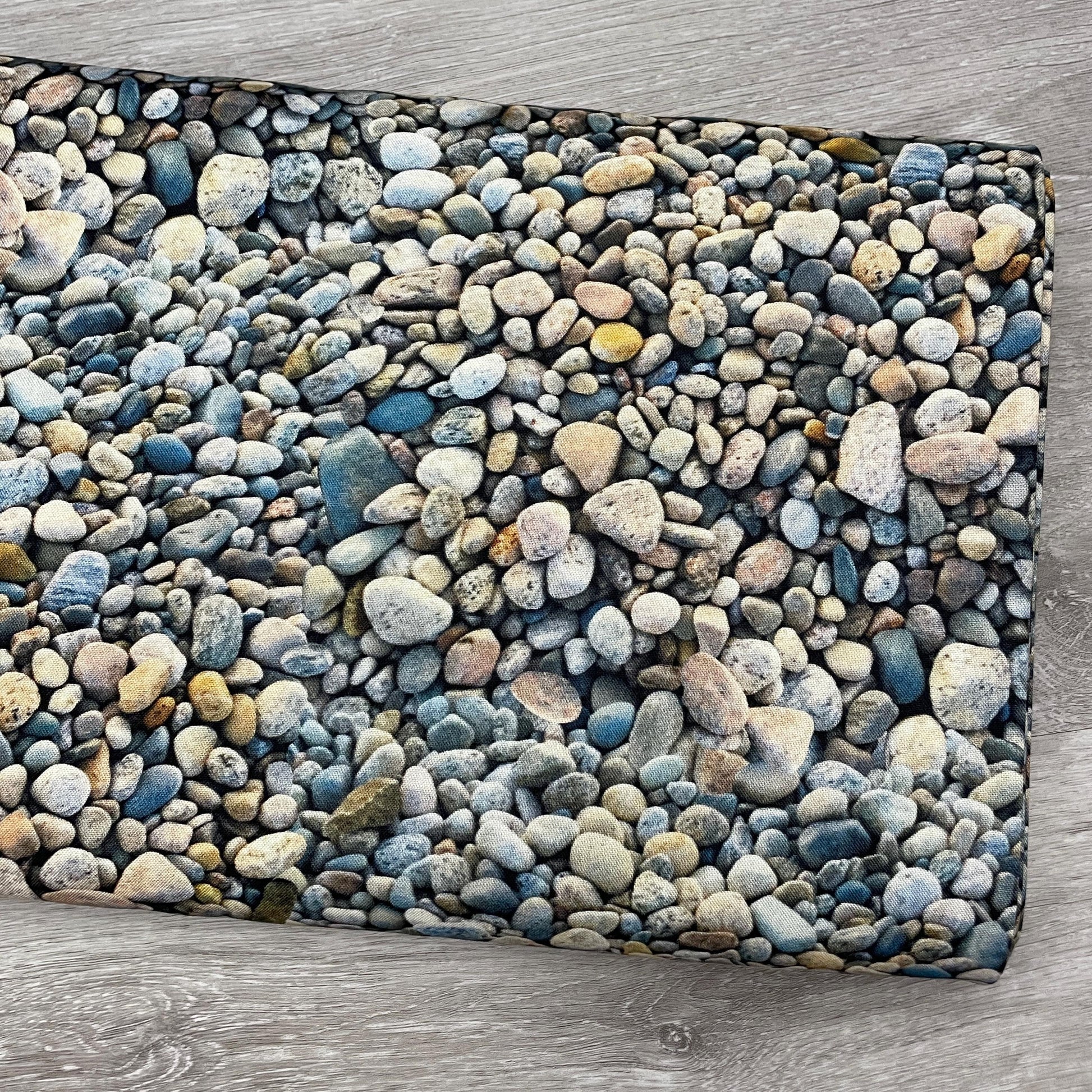 On The Rocks Fabric - Windham - 100% Cotton - skipping stones beach rocks landscapes
