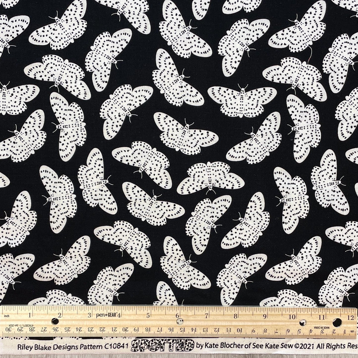 Butterfly fabric by the yard - Spotted Butterfly - Riley Blake