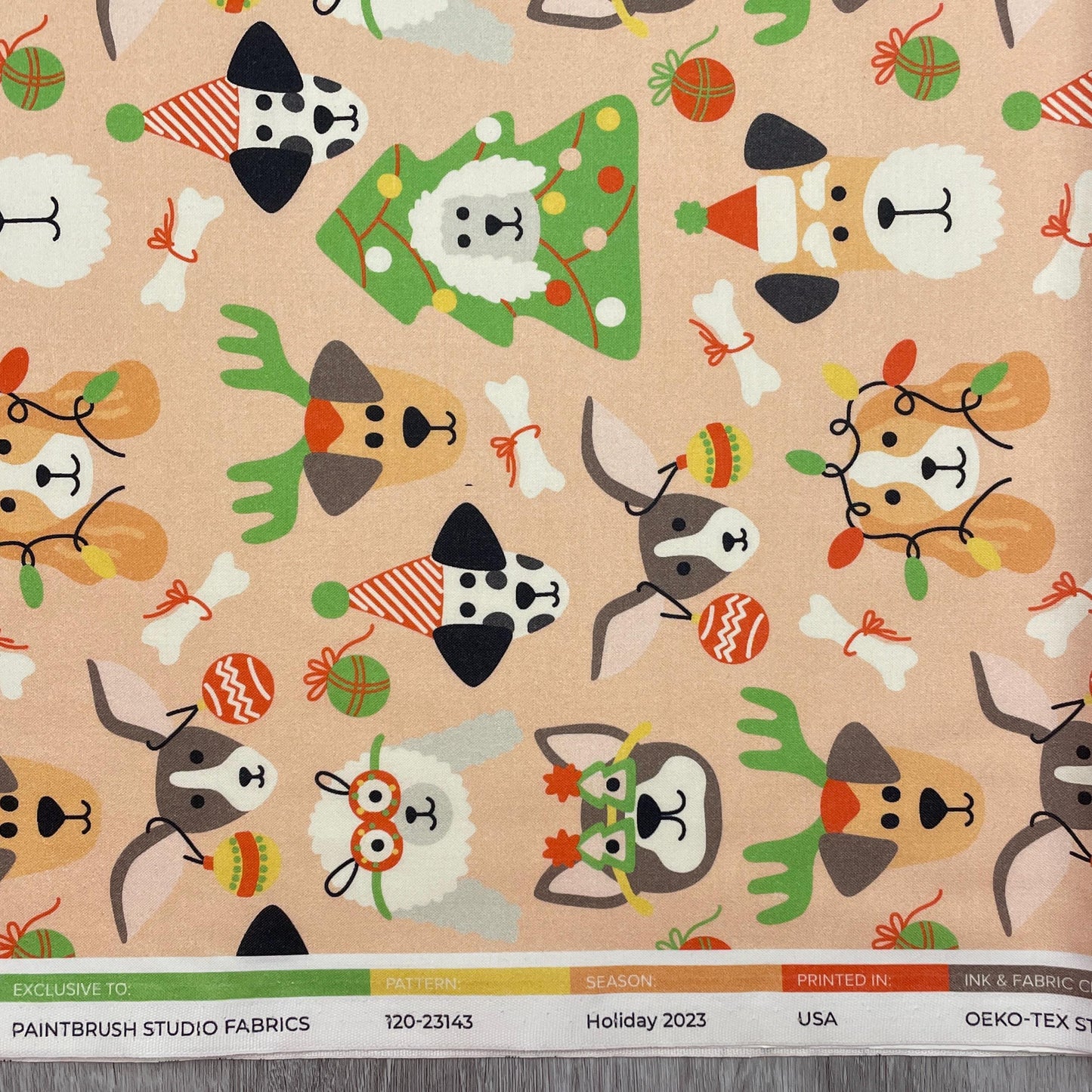 Christmas Dog Fabric - Dog Masquerade