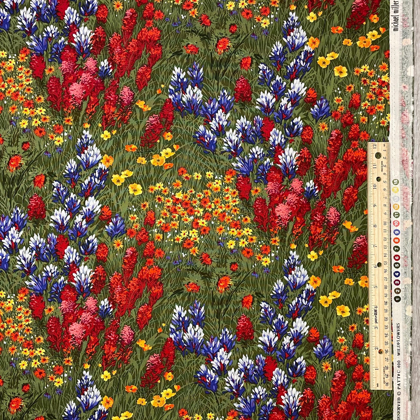 WildFlower Fabric - Michael Miller - 100% Cotton CX0400-MULT-D - Texas Wildflowers
