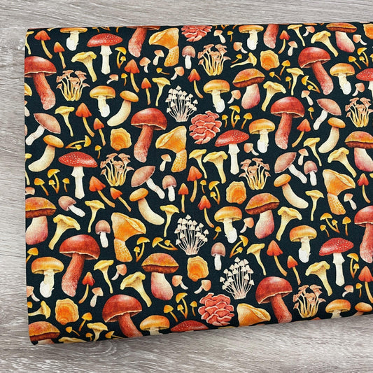 Mushroom Fabric - Nightfall Collection - Quilting Cotton