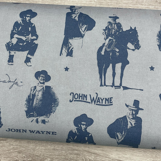 John Wayne Fabric - Silhouettes Blue - OOP Out of Print