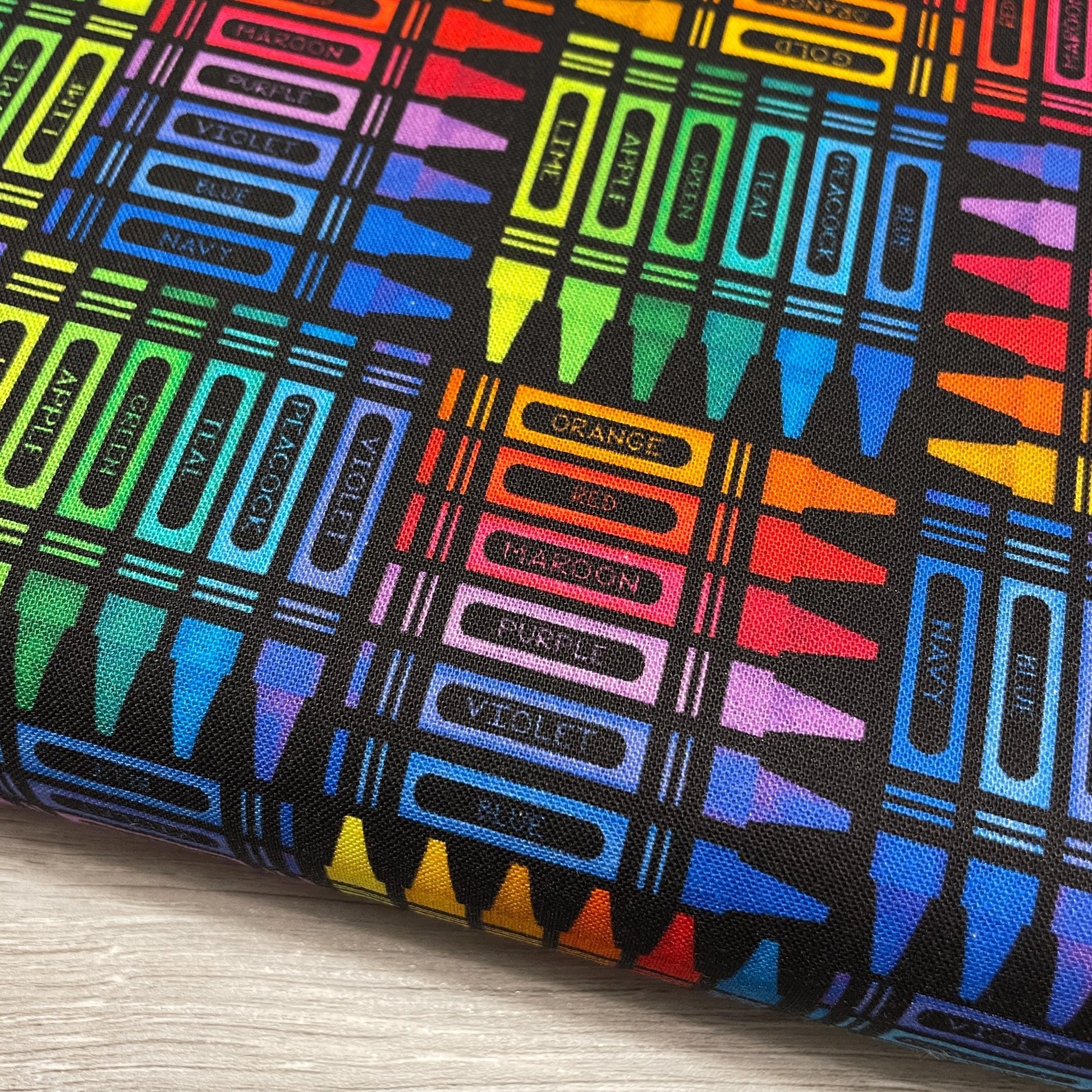 Bright Crayon fabric - Too Cool for School