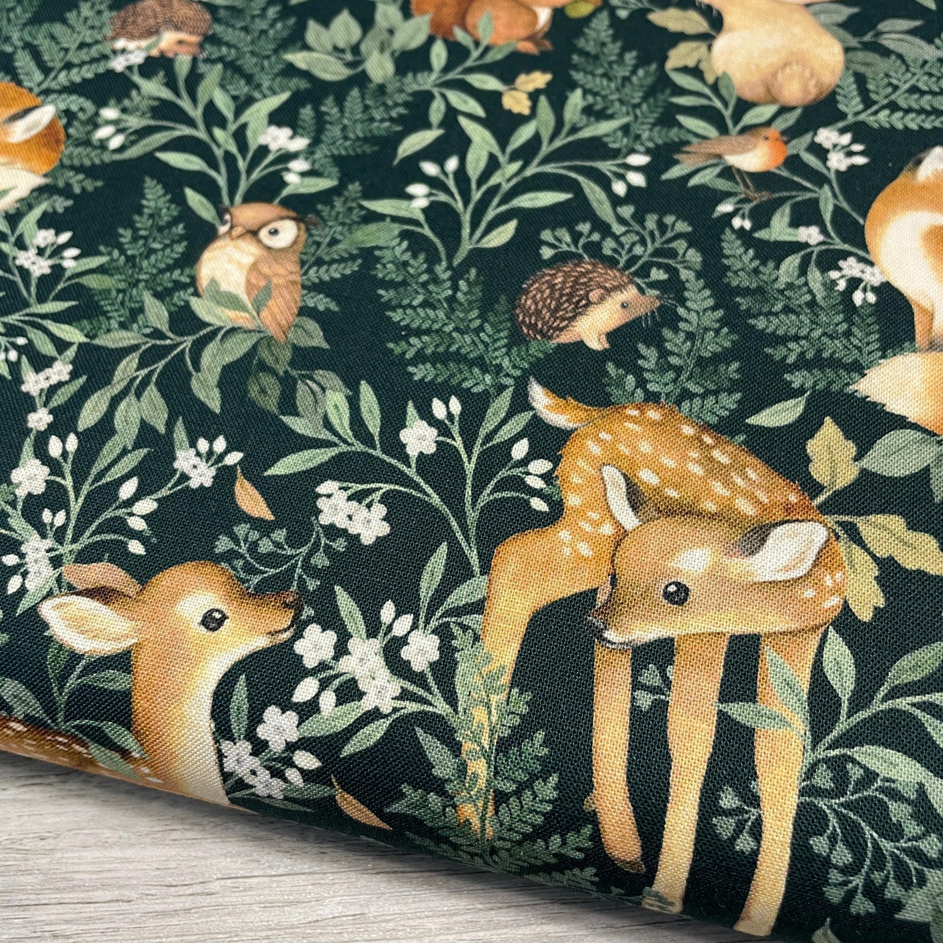 Forest Animal fabric - Dear Stella - Little Fawn & Friends - 100% Cotton - DNS1908 - Baby Woodland creatures forest animal material