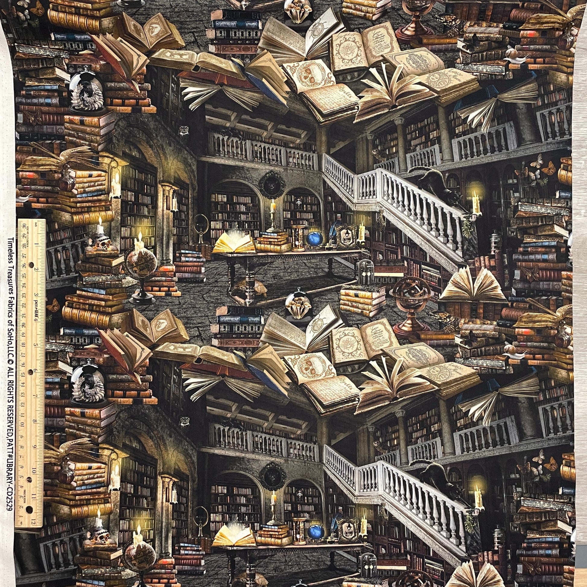 Magic Haunted Library Fabric - 100% Cotton