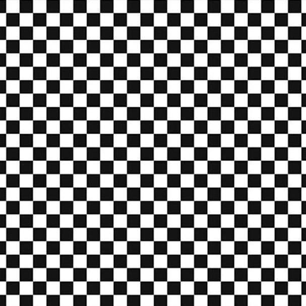 Checkerboard fabric - 1/4" check - 100% cotton - race car checkered flag - Timeless Treasures - black and white check