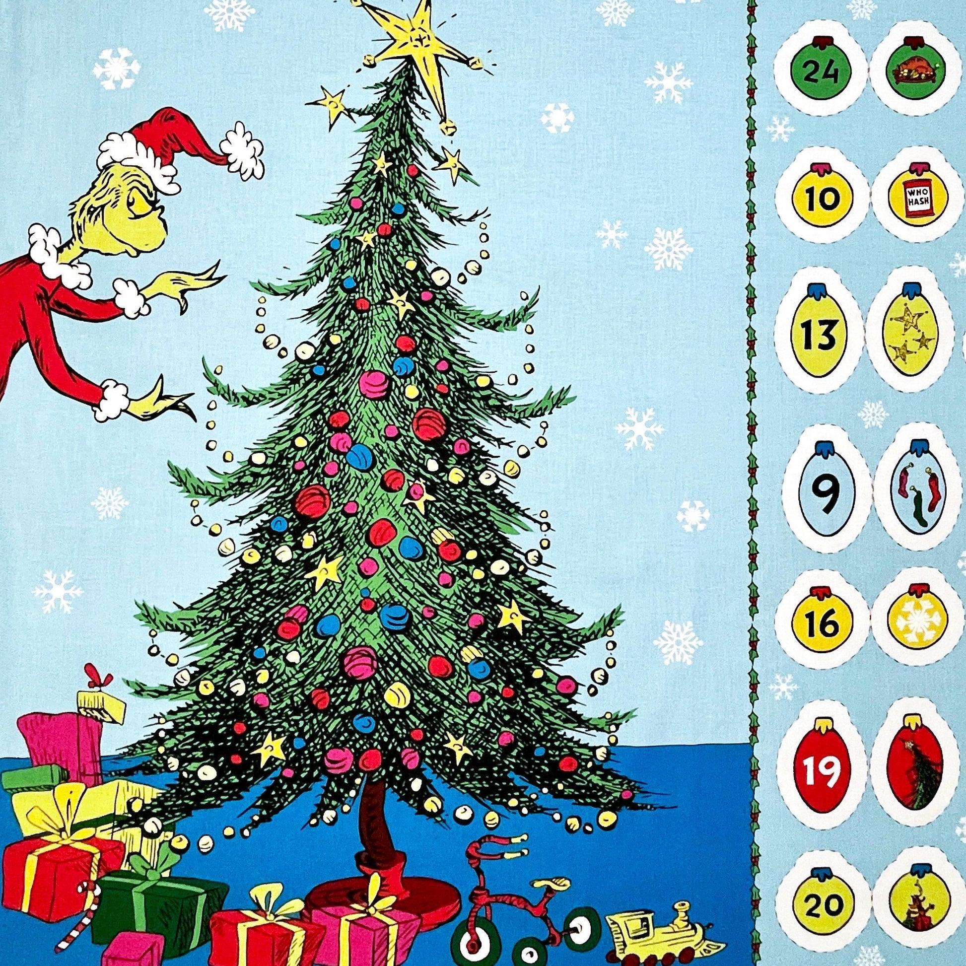 Grinch Tree Fabric Panel - 35.5" x 43" - Robert Kaufman - How the Grinch Stole Christmas