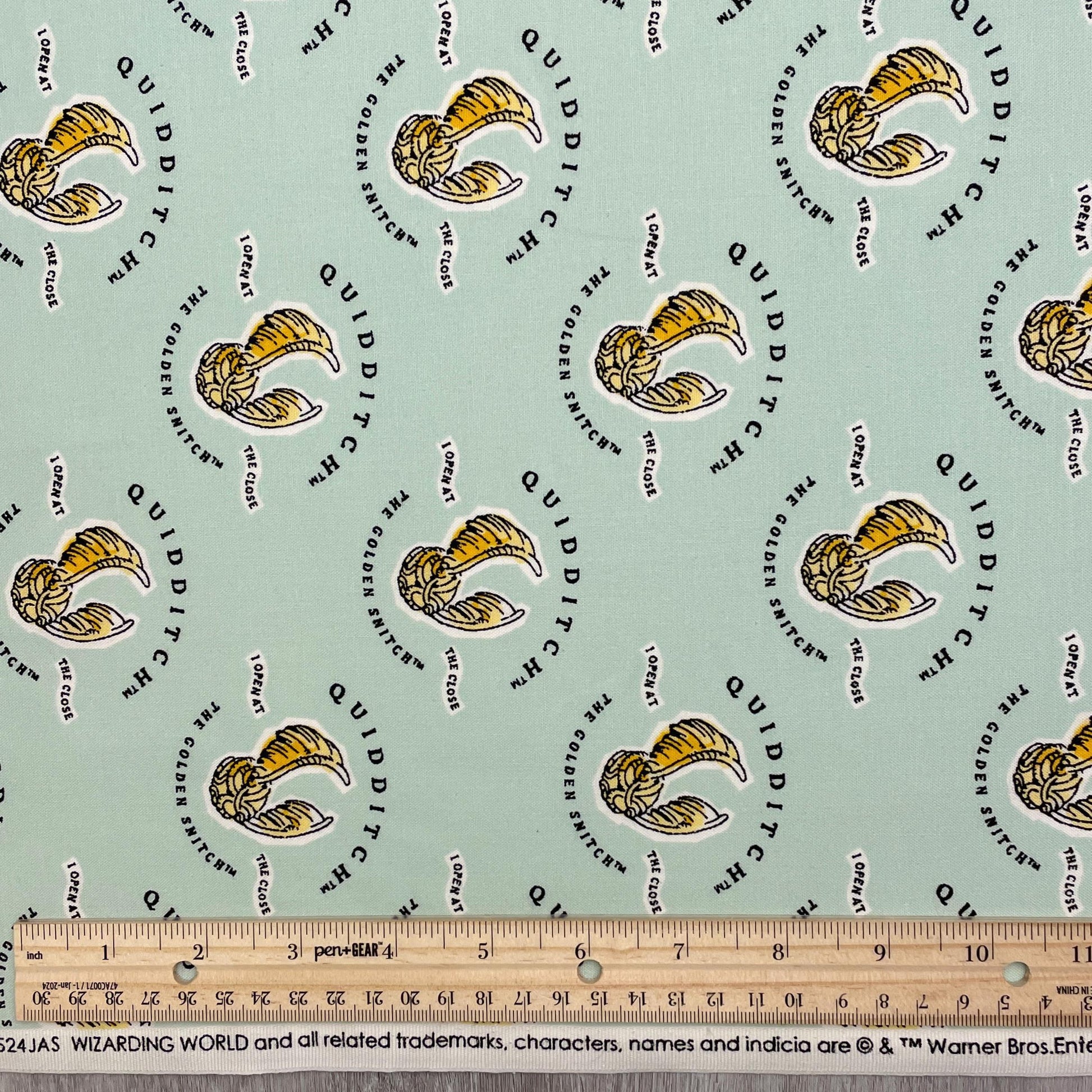 Harry Potter fabric - Quidditch Mint