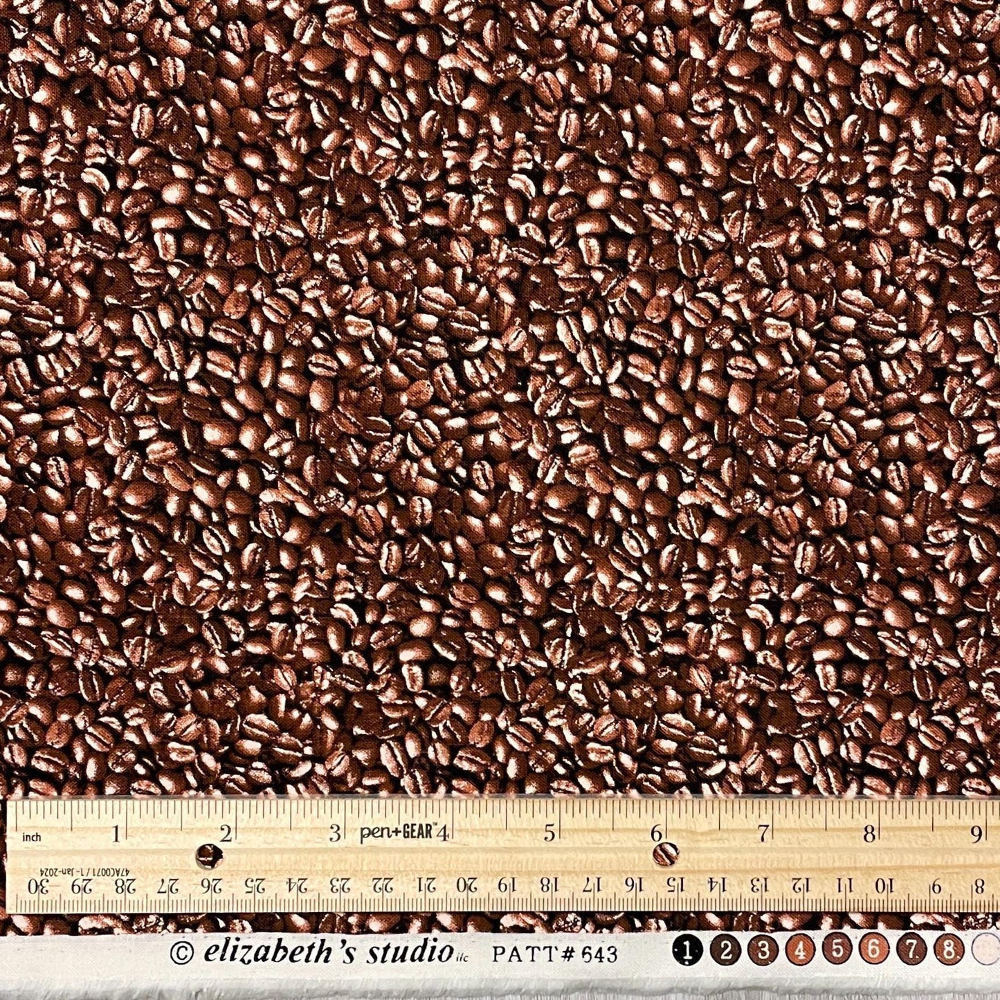Coffee fabric - Coffee Beans by Elizabeth's Studio