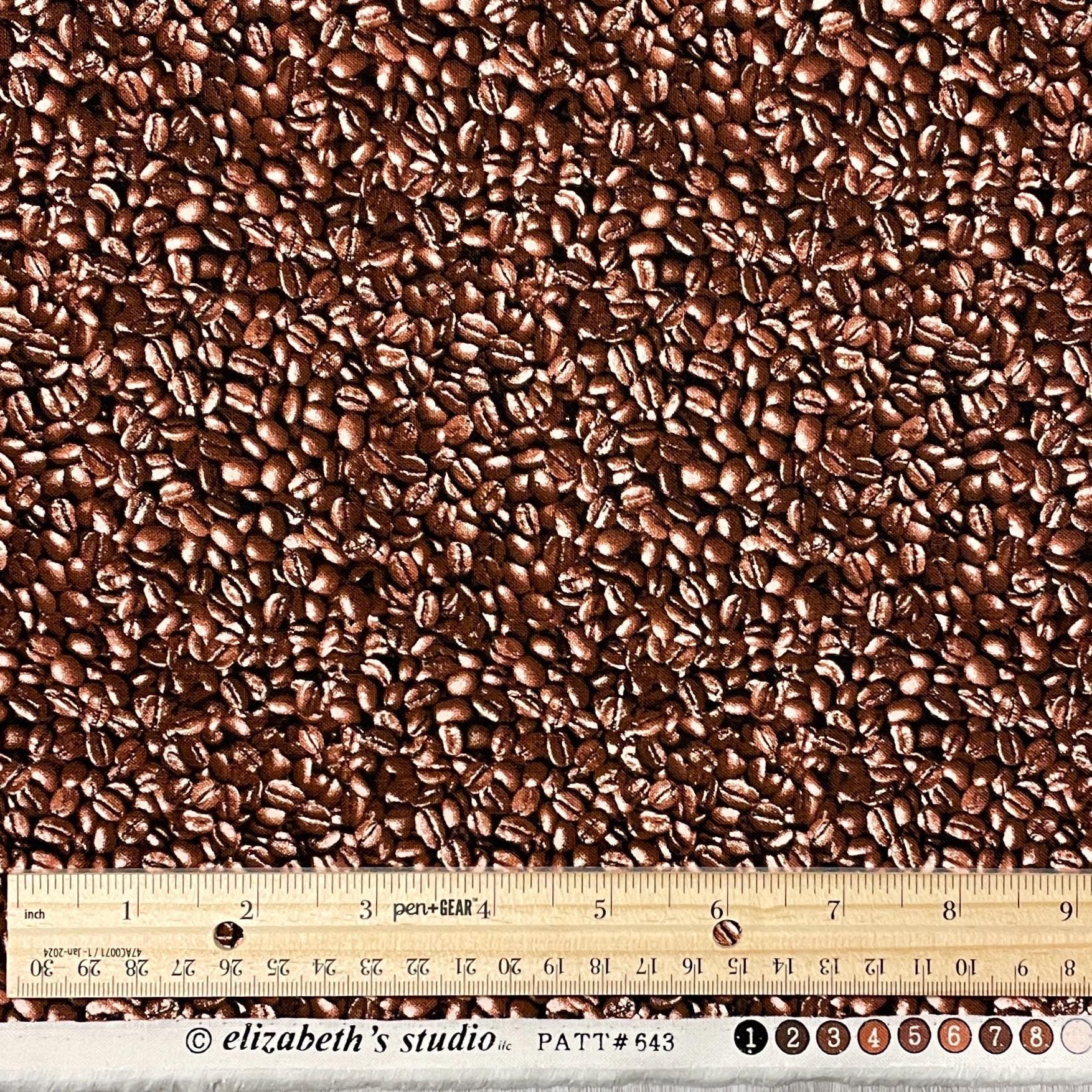 Coffee fabric - Coffee Beans by Elizabeth's Studio