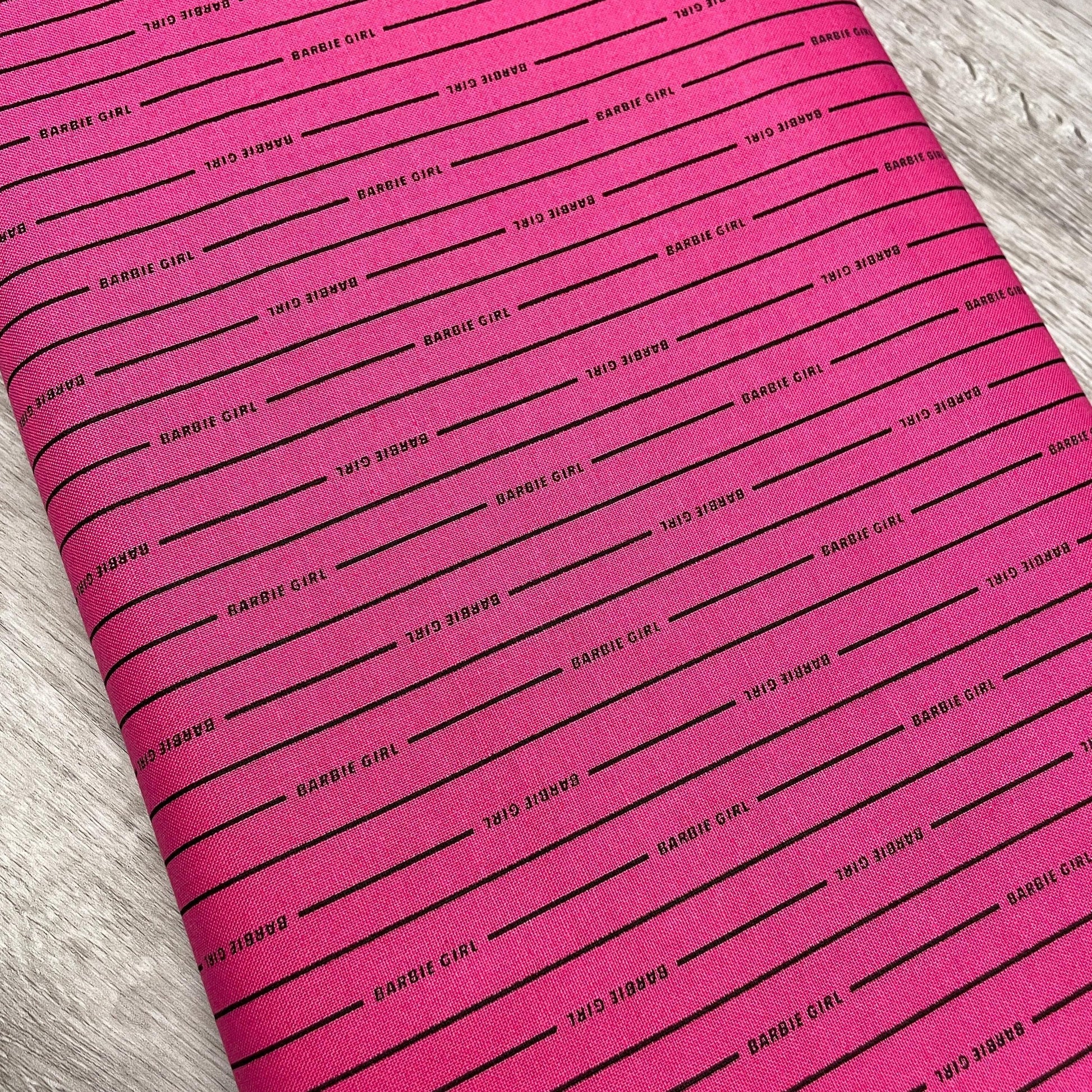 Barbie Fabric - Barbie Girl Stripe - Hot pink