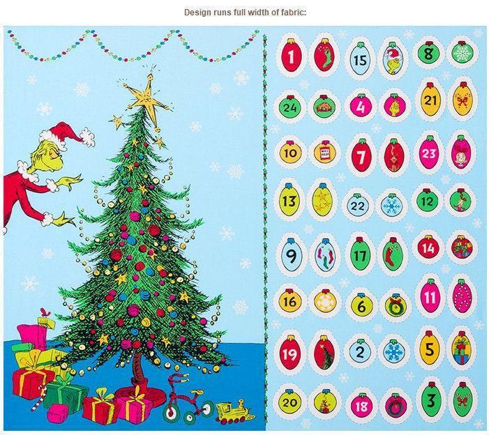 Grinch Tree Fabric Panel - 35.5" x 43" - Robert Kaufman - How the Grinch Stole Christmas