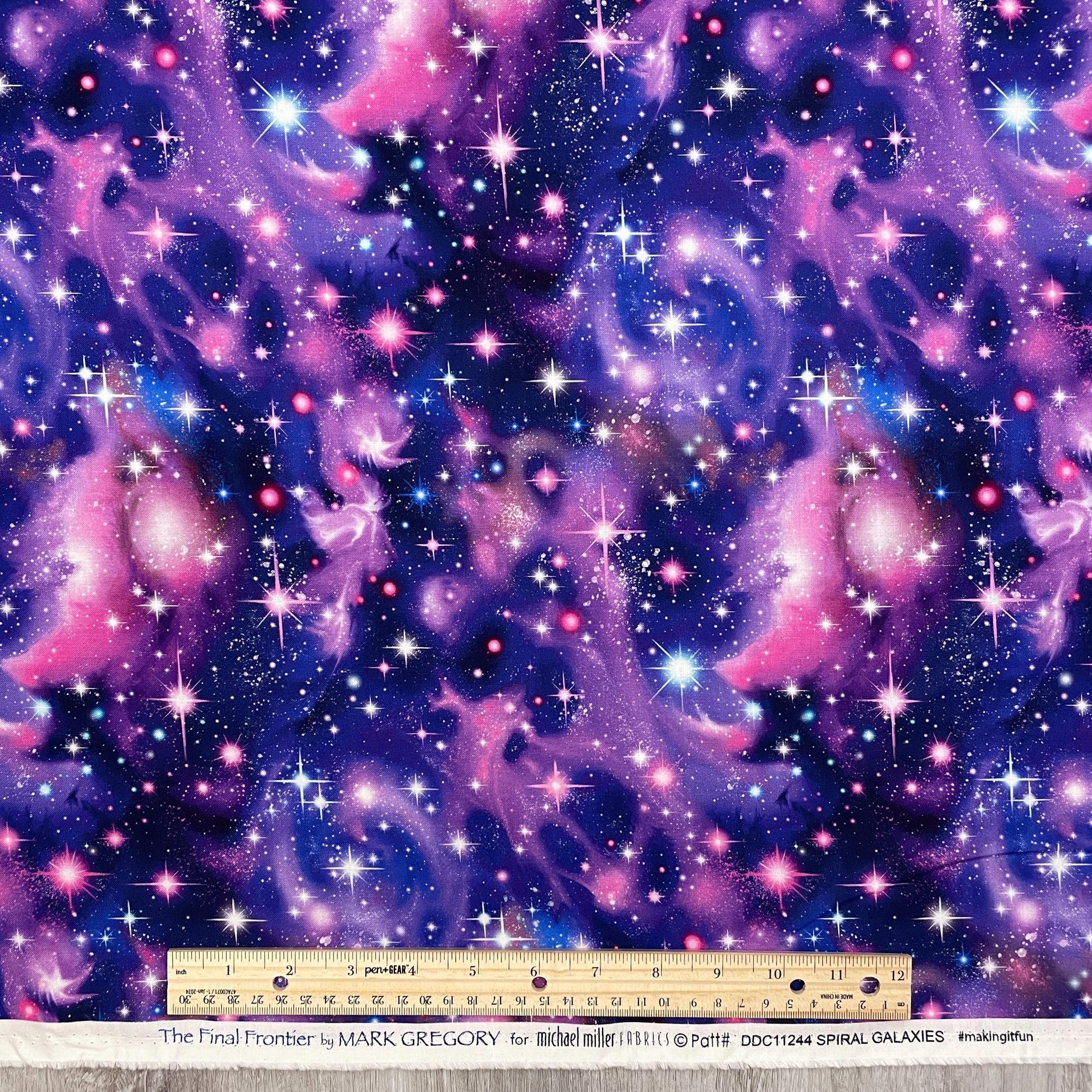 Spiral Galaxies Fabric - Final Frontier - Michael Miller