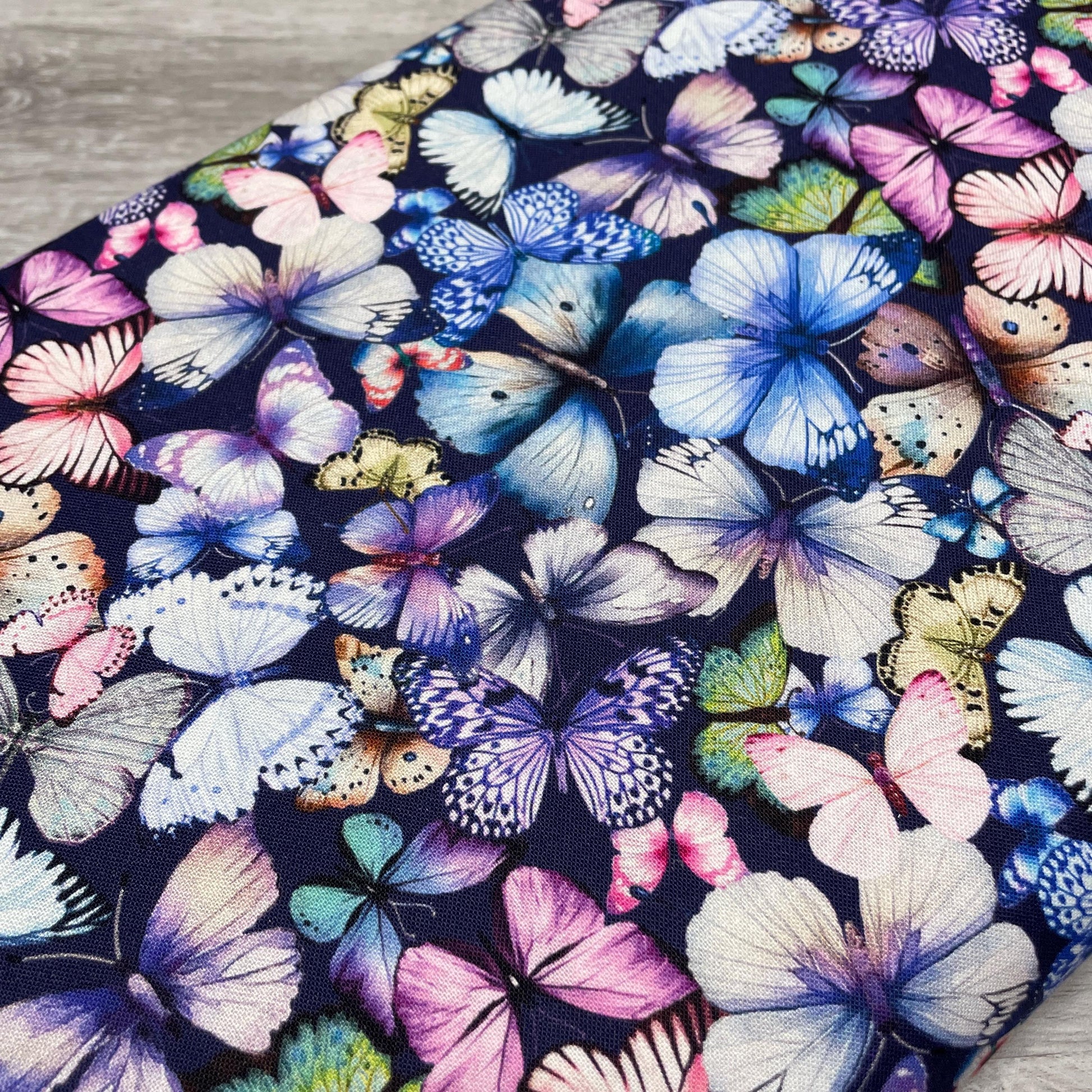 Tossed Pretty Butterfly fabric - Plum - 100% Cotton - Butterfly Dreams Collection