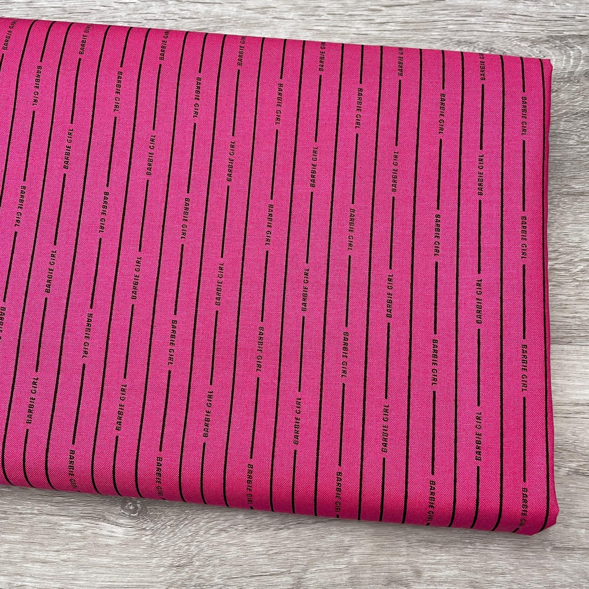 Barbie Fabric - Barbie Girl Stripe - Hot pink