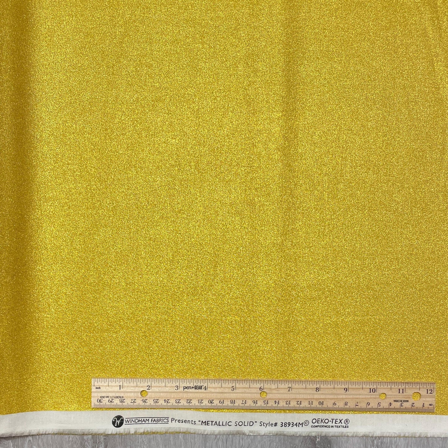 Gold Quilting Cotton - Metallic Gold 38934M-1 by Whistler Studios for Windham Fabrics