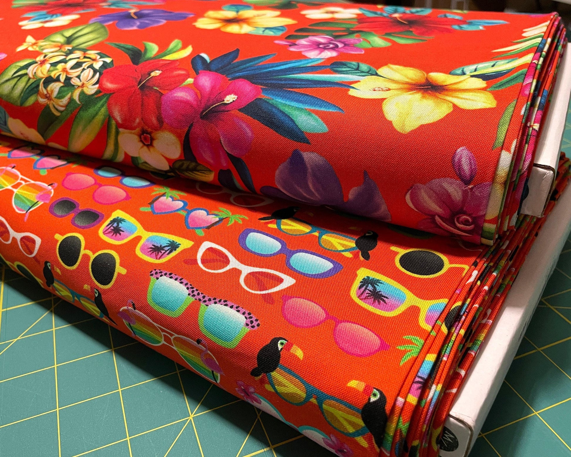 Hawaiian shirt material - Beach fabric - Let's Get Tropical by Michael Miller - 100% Cotton Fabric - Pool Party Luau Floral