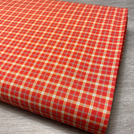Red Plaid Fabric - Red, White, & Bang collection