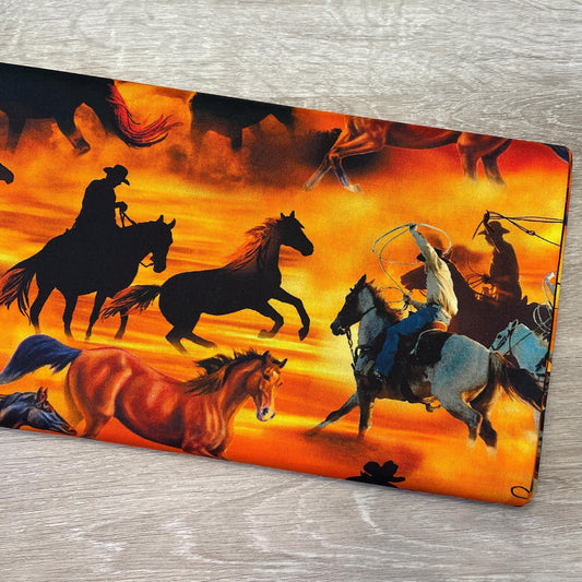 Horse Fabric - Range Riders Cowboys - Michael Miller Fabrics - 100% Cotton