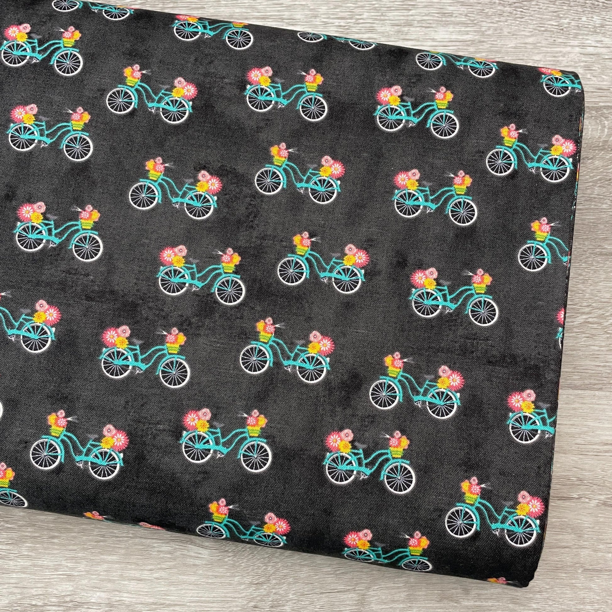 Bicycle Time Slate Multi - At Home Collection - Benartex - 100% Cotton Fabric