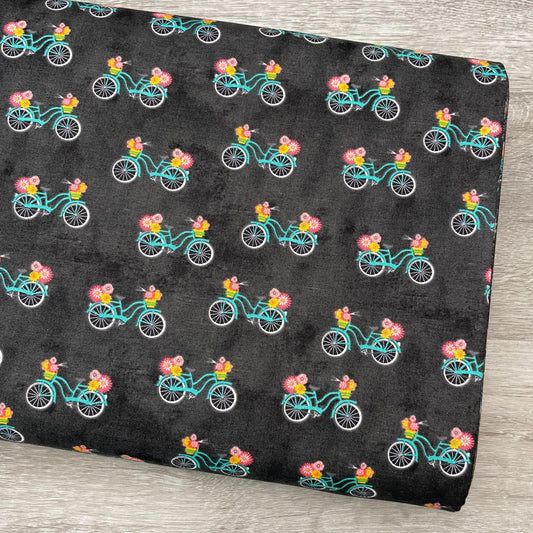 Bicycle Time Slate Multi - At Home Collection - Benartex - 100% Cotton Fabric
