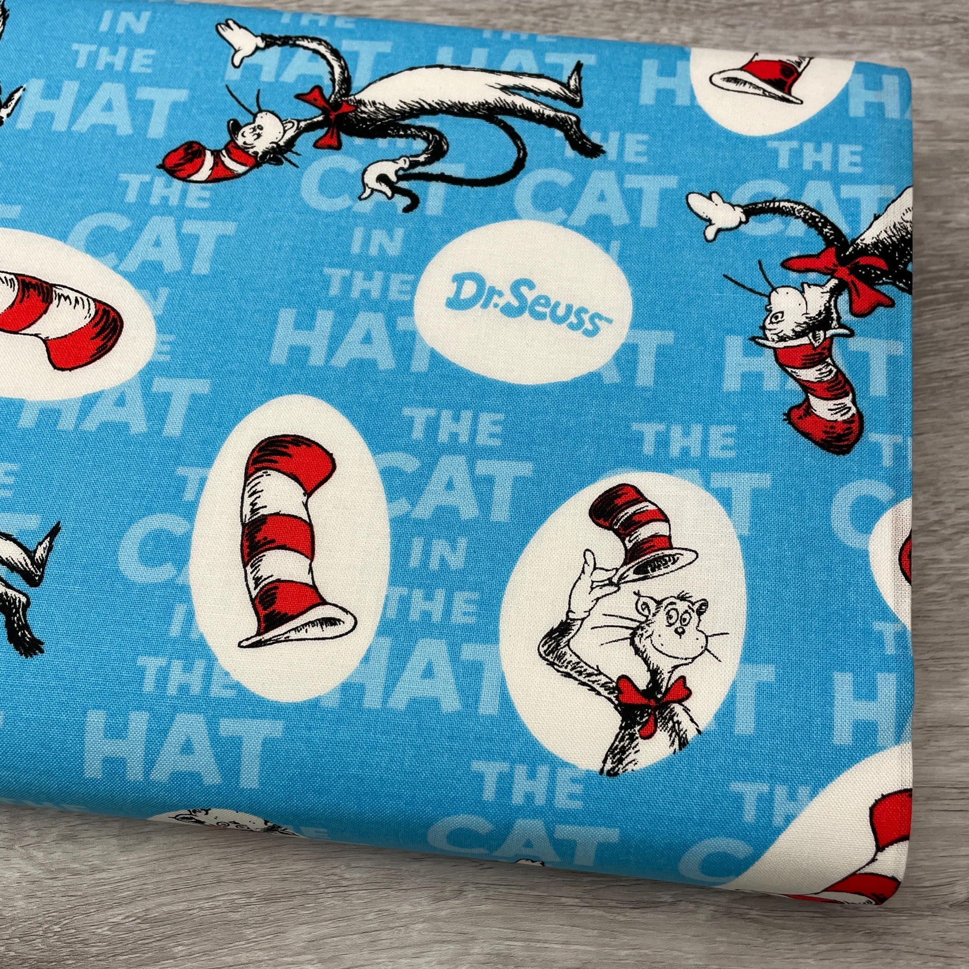 Cat In The Hat Fabric - Dr. Seuss Clever Cat Toss - Robert Kaufman - 100% cotton