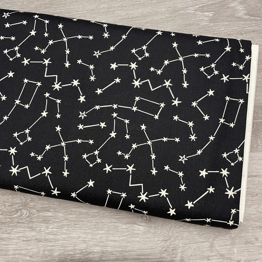 Star Fabric - Michael Miller - Glow in the Dark - Starry Night collection - 100% Cotton - Constellation fabric Night Sky